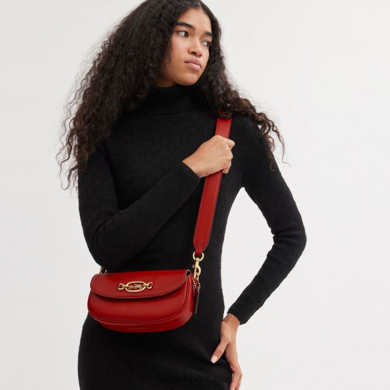 Coach mulheres bolsa tiracolo harley 23 b4/esporte vermelho 6B20P32
