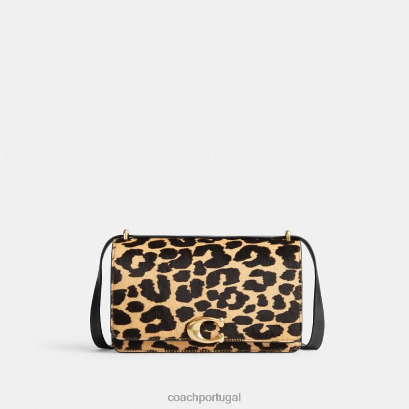 Coach mulheres bolsa de ombro bandido com estampa de leopardo b4/leopardo 6B20P2