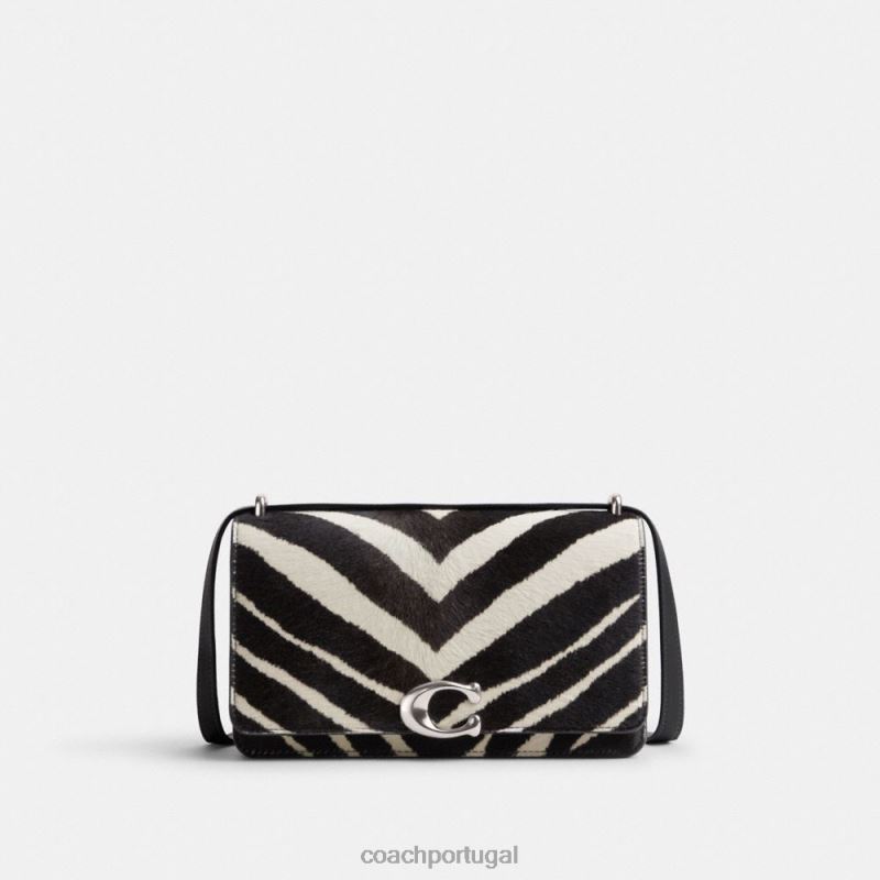 Coach mulheres bolsa de ombro bandido com estampa de zebra lh/zebra 6B20P1