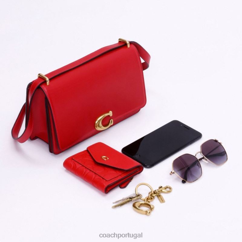 Coach mulheres bolsa tiracolo bandit em tecido jacquard exclusivo b4/cacau polido amb 6B20P13