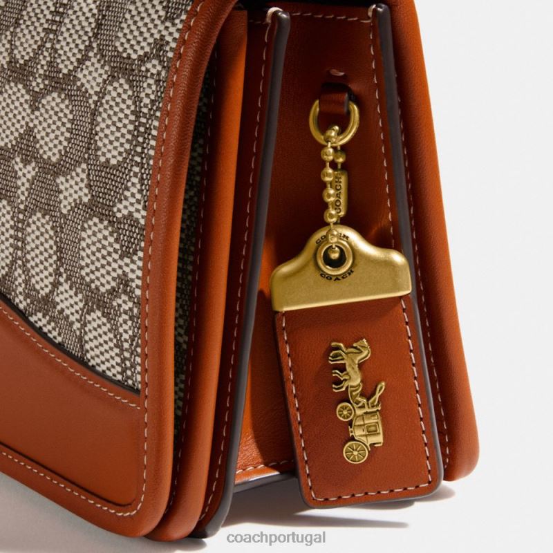 Coach mulheres bolsa tiracolo bandit em tecido jacquard exclusivo b4/cacau polido amb 6B20P13