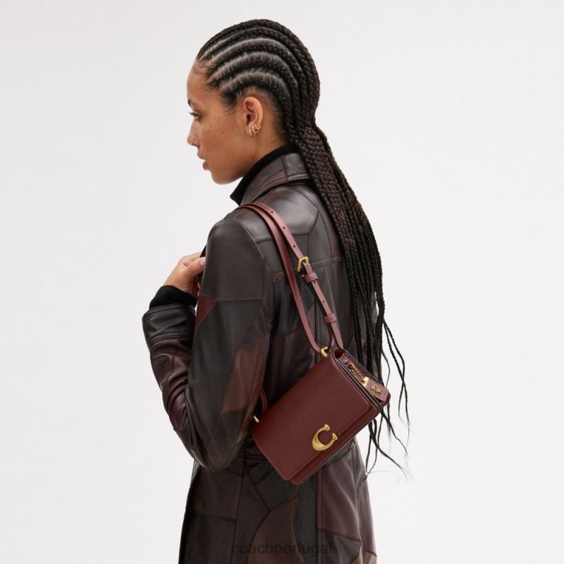 Coach mulheres crossbody bandido b4/vinho 6B20P3