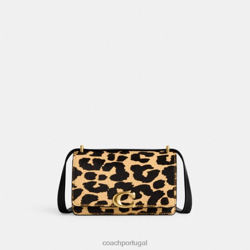 Coach mulheres crossbody bandido com estampa de leopardo b4/leopardo 6B20P6