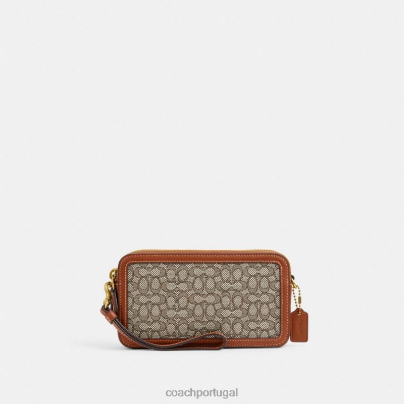 Coach mulheres Kira crossbody em jacquard com micro assinatura b4/cacau polido amb 6B20P306