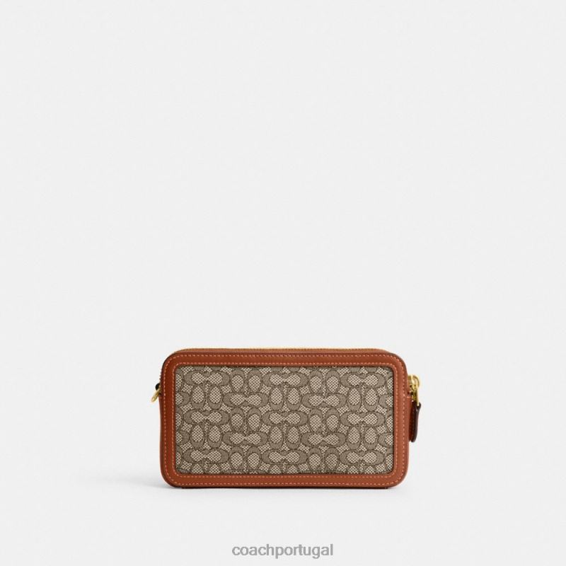 Coach mulheres Kira crossbody em jacquard com micro assinatura b4/cacau polido amb 6B20P306