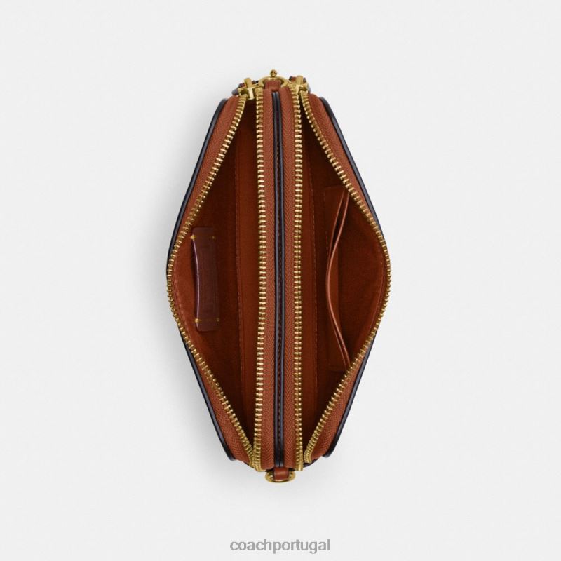 Coach mulheres Kira crossbody em jacquard com micro assinatura b4/cacau polido amb 6B20P306