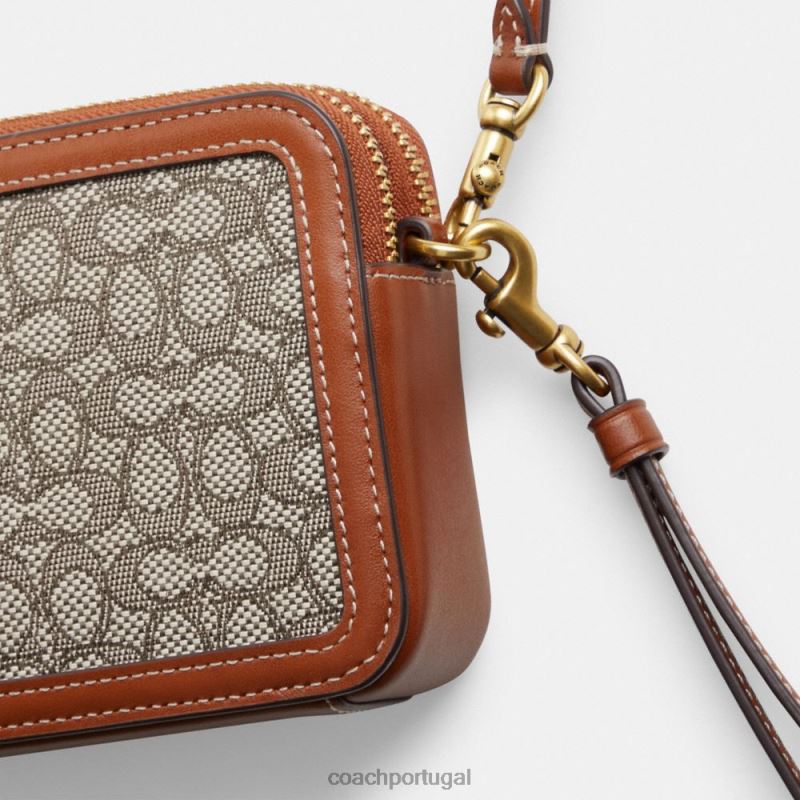 Coach mulheres Kira crossbody em jacquard com micro assinatura b4/cacau polido amb 6B20P306