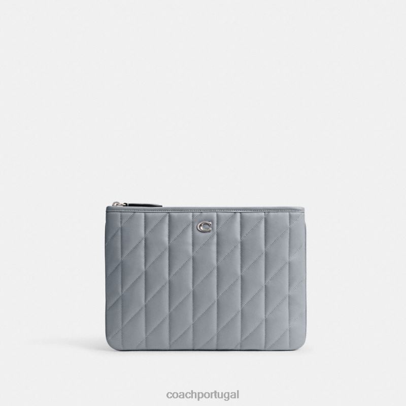 Coach mulheres bolsa 28 com travesseiro acolchoado lh/cinza azul 6B20P309