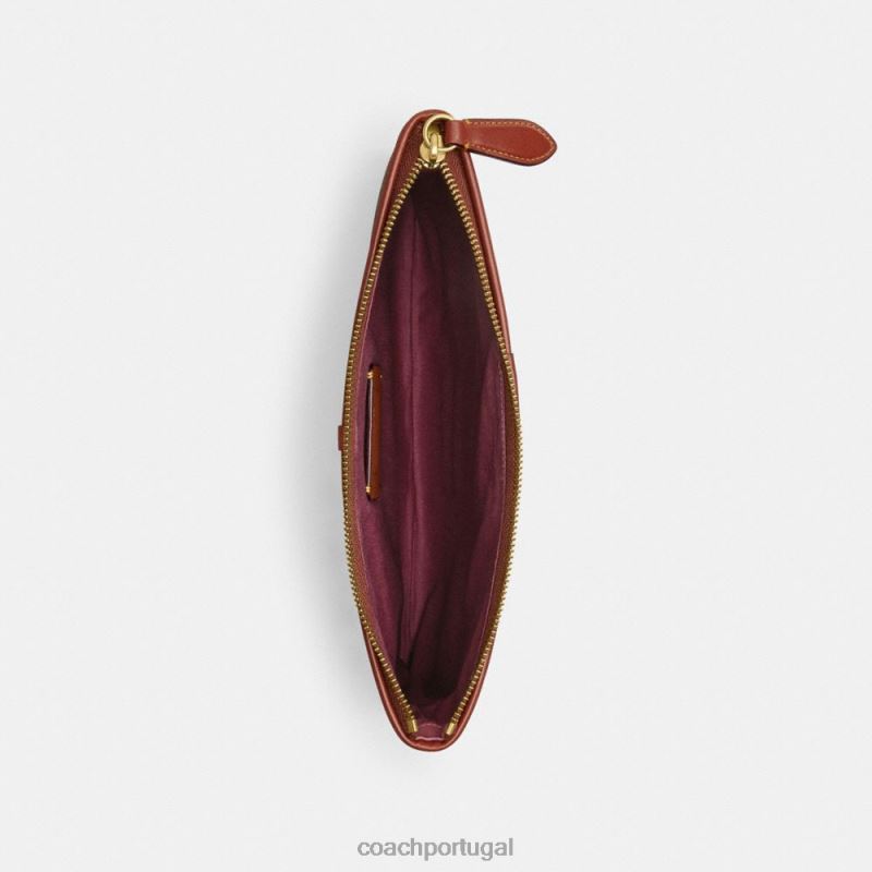 Coach mulheres bolsa 28 em lona exclusiva b4/ferrugem bronzeada 6B20P315