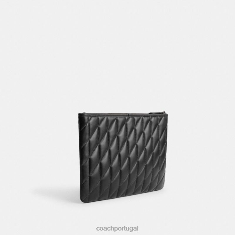 Coach mulheres bolsa 33 com travesseiro acolchoado v5/preto 6B20P307