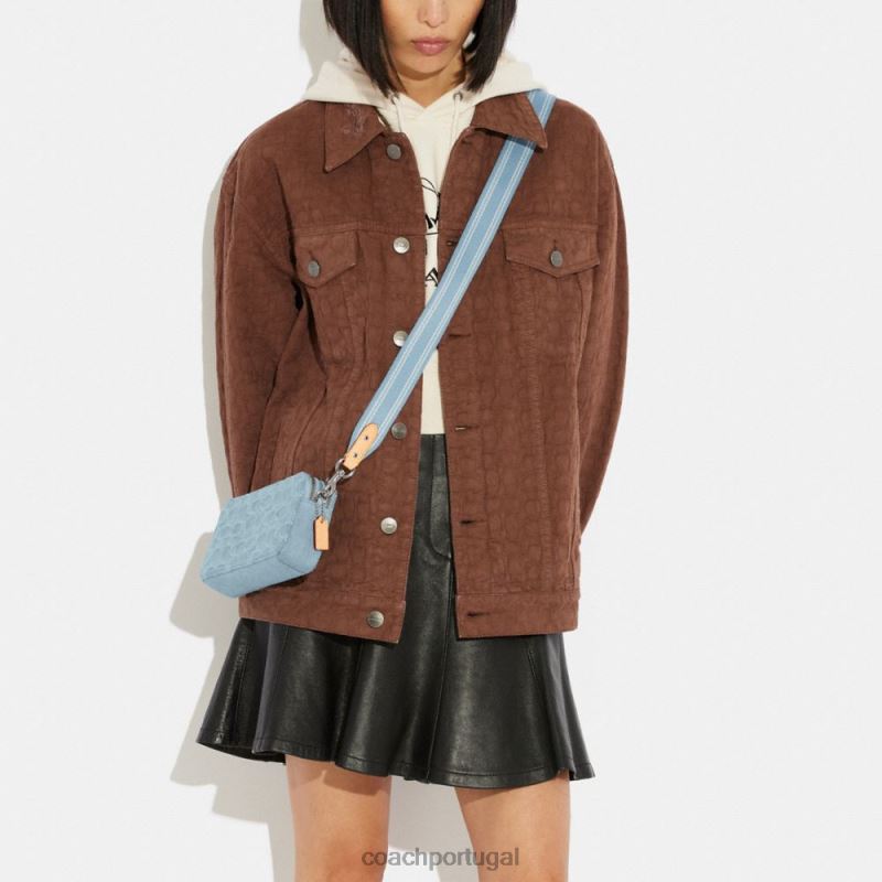 Coach mulheres kira crossbody em jeans exclusivo lh/azul claro 6B20P312