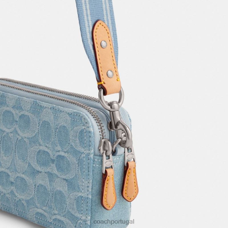 Coach mulheres kira crossbody em jeans exclusivo lh/azul claro 6B20P312