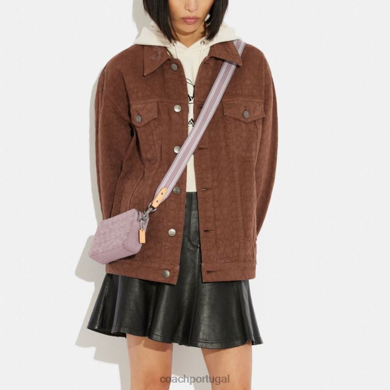 Coach mulheres kira crossbody em jeans exclusivo lh/roxo claro 6B20P313