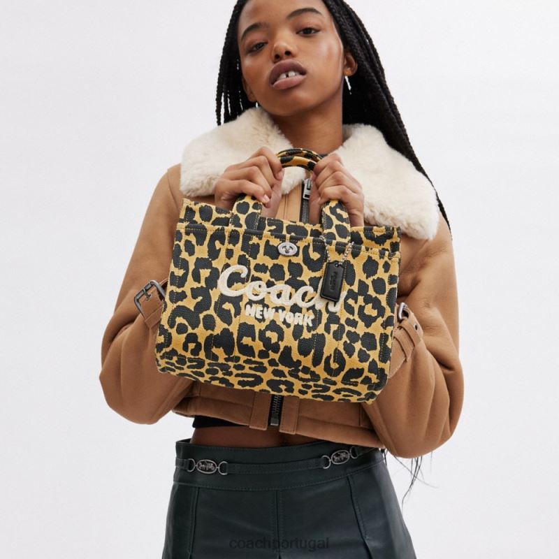 Coach mulheres bolsa cargo 26 com estampa de leopardo lh/leopardo 6B20P292