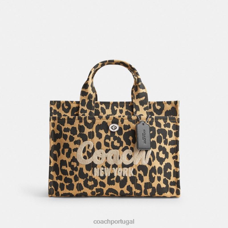 Coach mulheres bolsa cargo com estampa de leopardo lh/leopardo 6B20P293