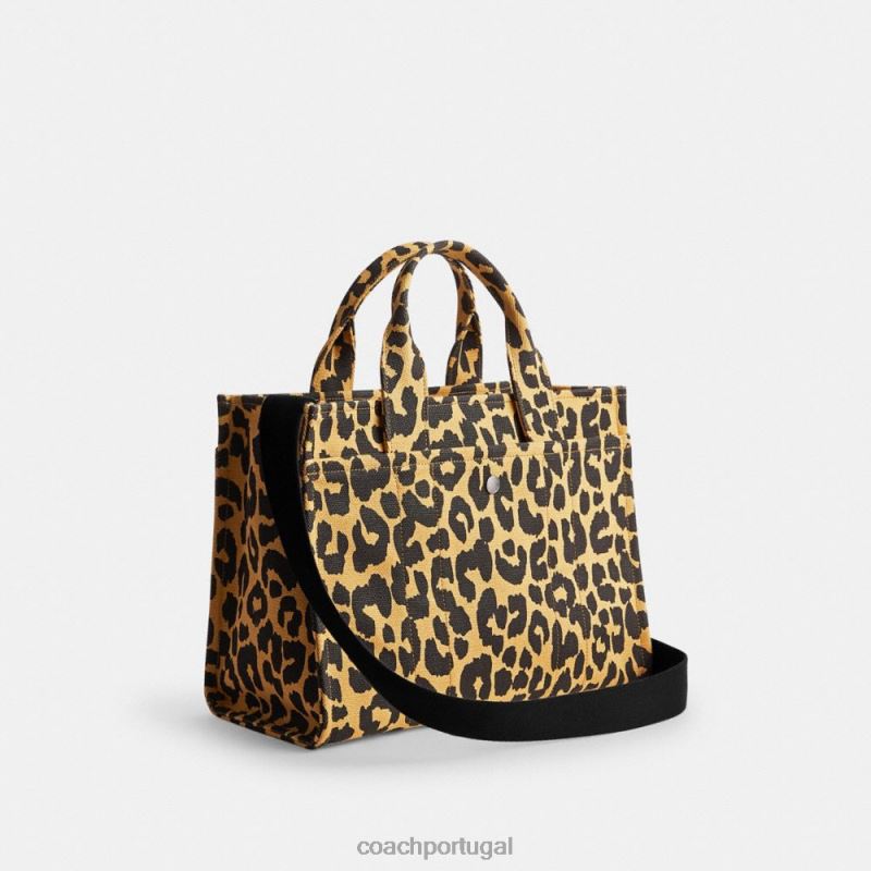 Coach mulheres bolsa cargo com estampa de leopardo lh/leopardo 6B20P293