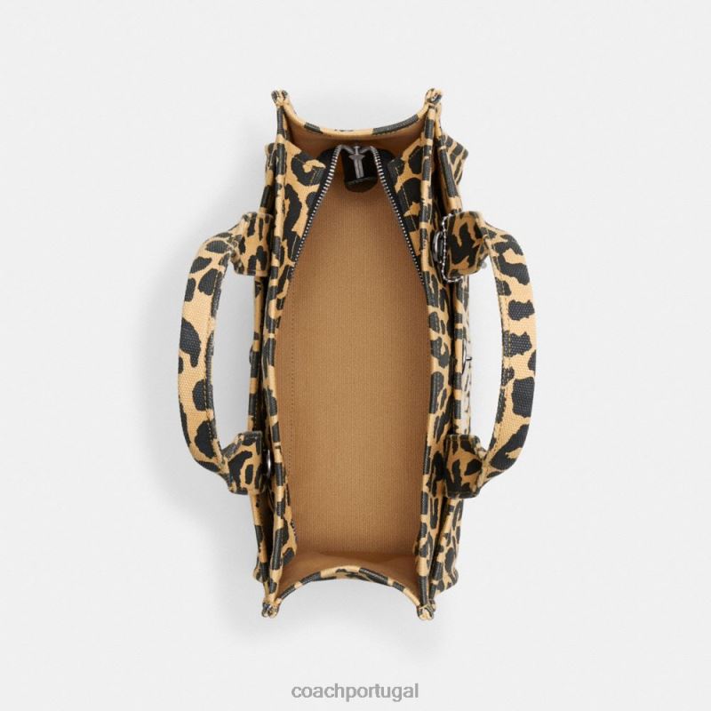 Coach mulheres bolsa cargo com estampa de leopardo lh/leopardo 6B20P293