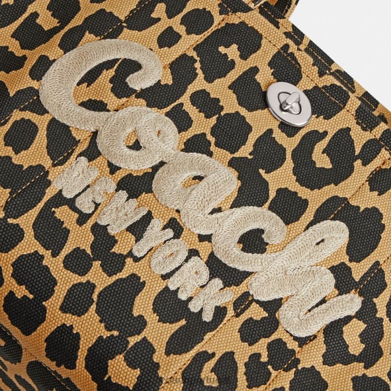 Coach mulheres bolsa cargo com estampa de leopardo lh/leopardo 6B20P293
