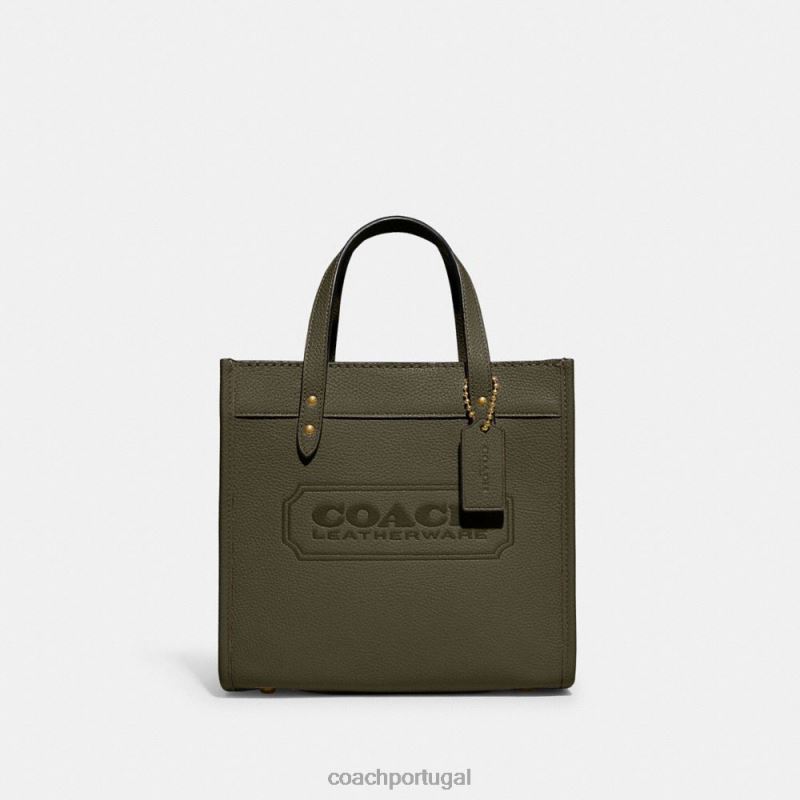 Coach mulheres bolsa de campo 22 b4/verde militar 6B20P298