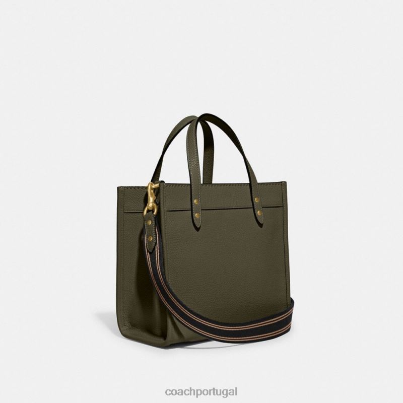 Coach mulheres bolsa de campo 22 b4/verde militar 6B20P298
