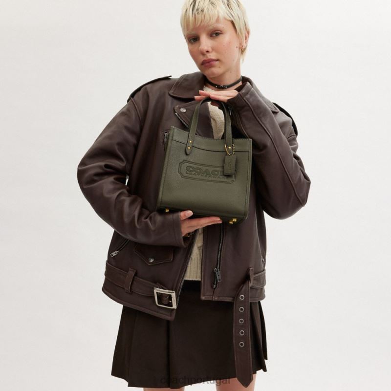 Coach mulheres bolsa de campo 22 b4/verde militar 6B20P298