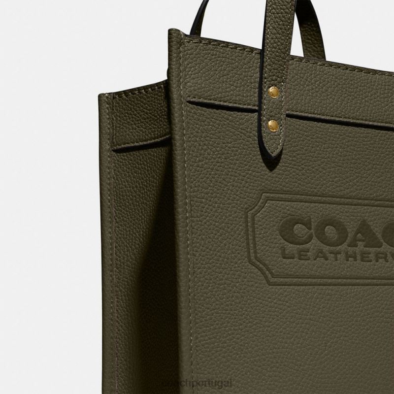 Coach mulheres bolsa de campo 22 b4/verde militar 6B20P298
