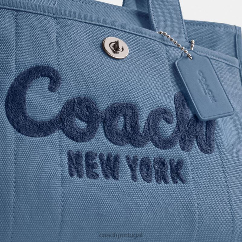 Coach mulheres bolsa de carga lh/azul ardósia 6B20P291