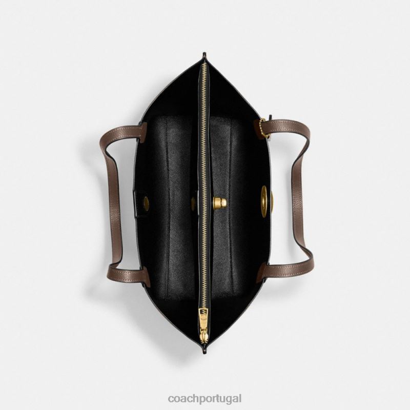 Coach mulheres bolsa de salgueiro b4/pedra escura 6B20P304