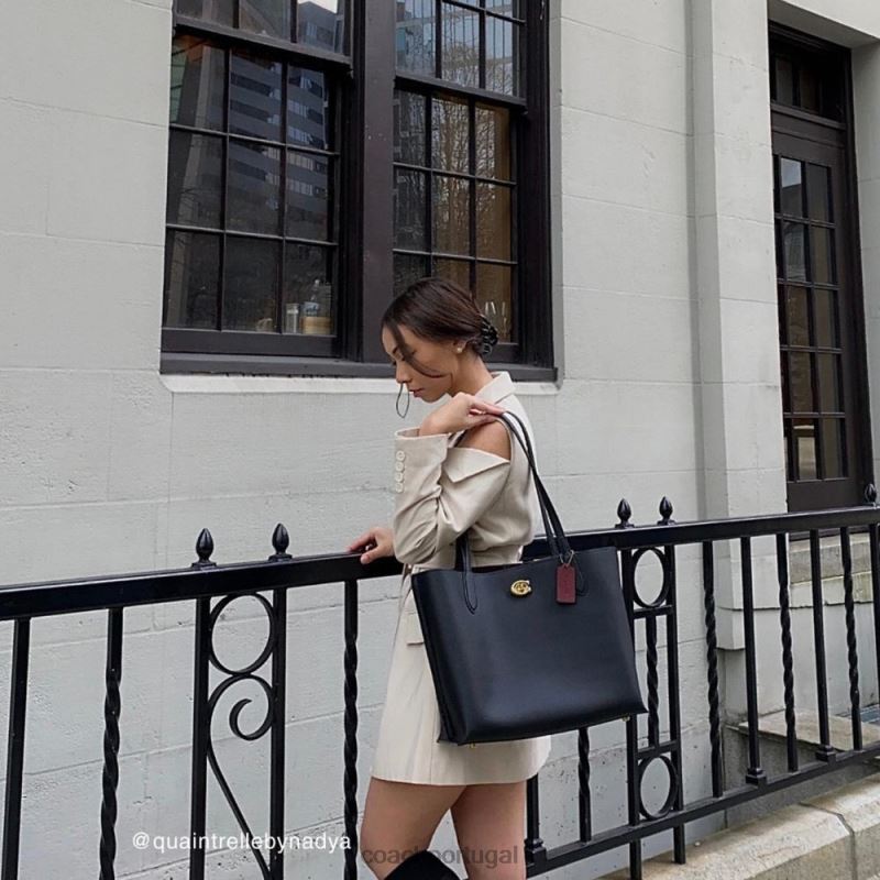 Coach mulheres bolsa de salgueiro b4/preto 6B20P303