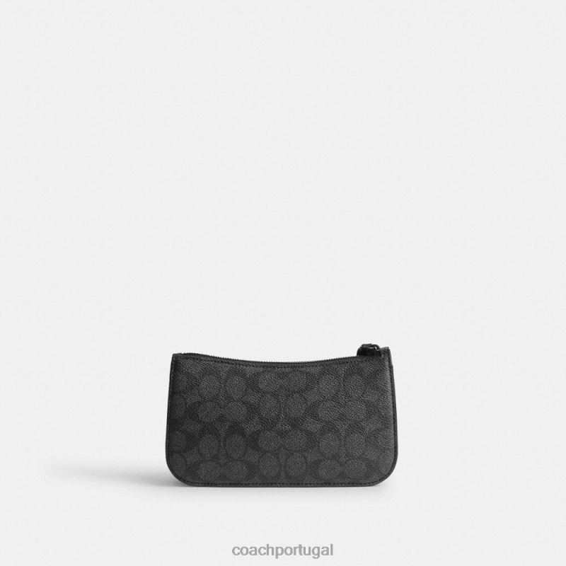 Coach mulheres bolsa de ombro penn em lona exclusiva mw/carvão/preto 6B20P65