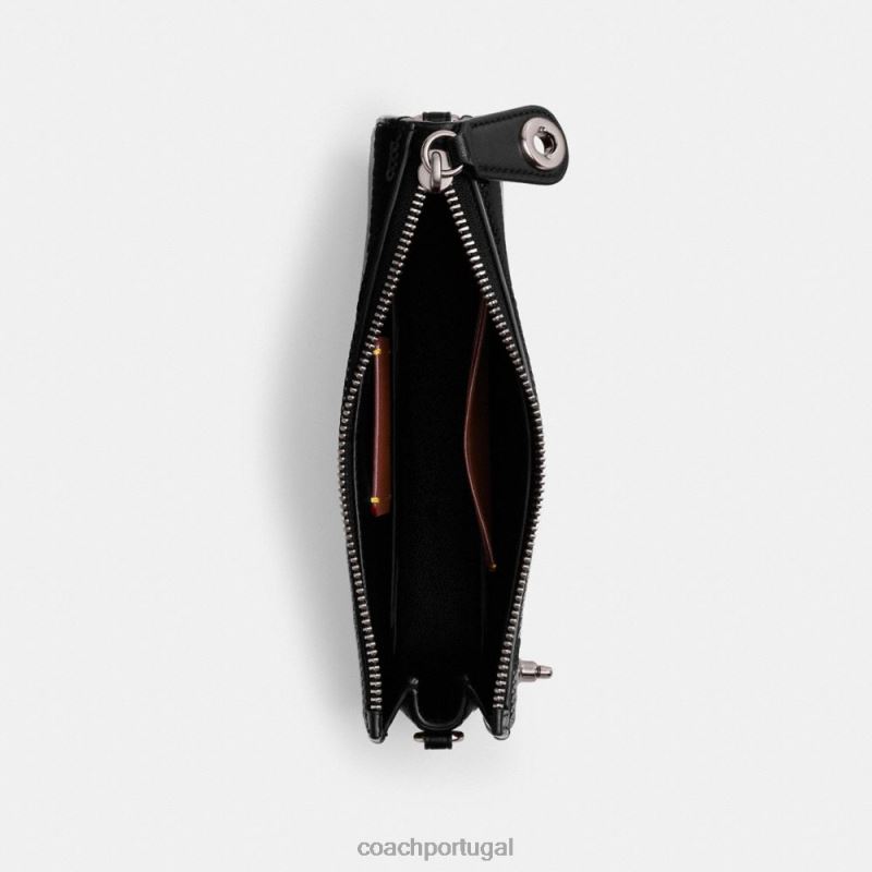 Coach mulheres bolsa penn com lantejoulas lh/preto 6B20P70