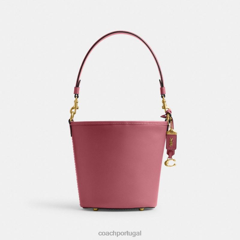 Coach mulheres bolsa bucket dakota 16 com trança b4/vermelho 6B20P15