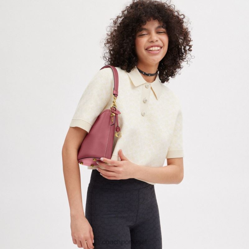 Coach mulheres bolsa bucket dakota 16 com trança b4/vermelho 6B20P15