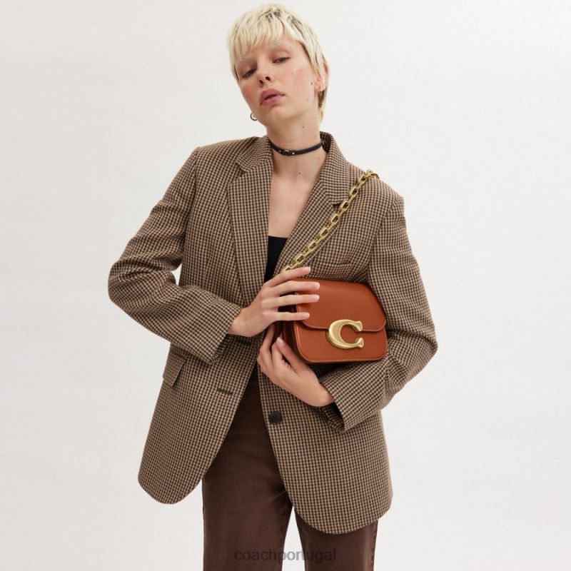 Coach mulheres bolsa ídolo b4/âmbar polido 6B20P47