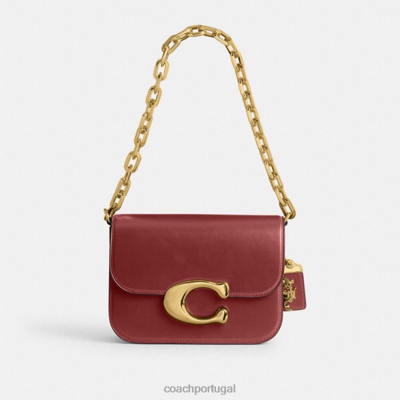 Coach mulheres bolsa ídolo de ano novo com dragão re/vermelho rubi 6B20P34