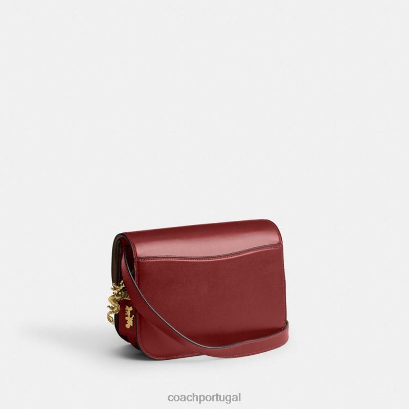 Coach mulheres bolsa ídolo de ano novo com dragão re/vermelho rubi 6B20P34