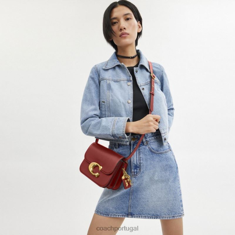 Coach mulheres bolsa ídolo de ano novo com dragão re/vermelho rubi 6B20P34