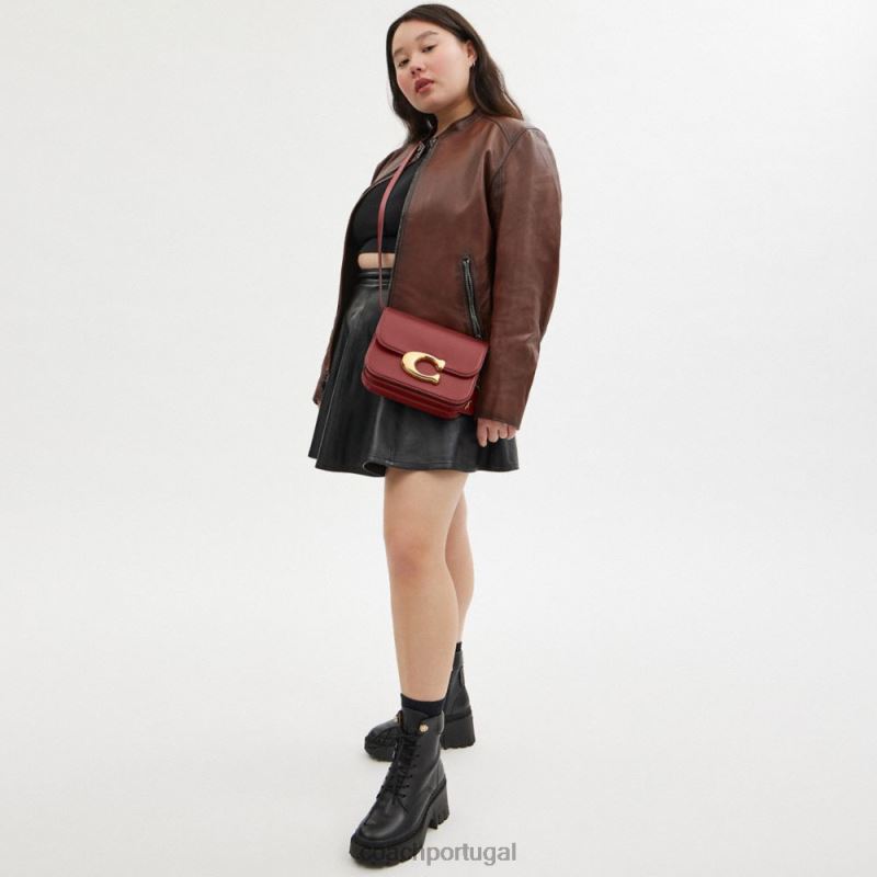 Coach mulheres bolsa ídolo de ano novo com dragão re/vermelho rubi 6B20P34