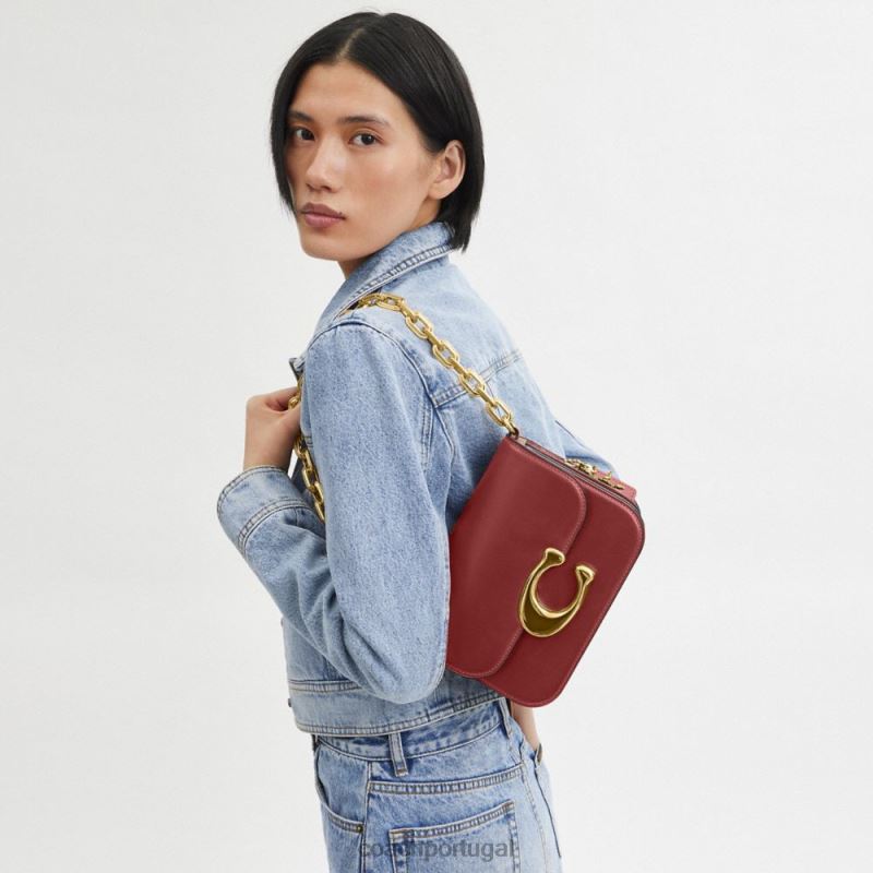 Coach mulheres bolsa ídolo de ano novo com dragão re/vermelho rubi 6B20P34