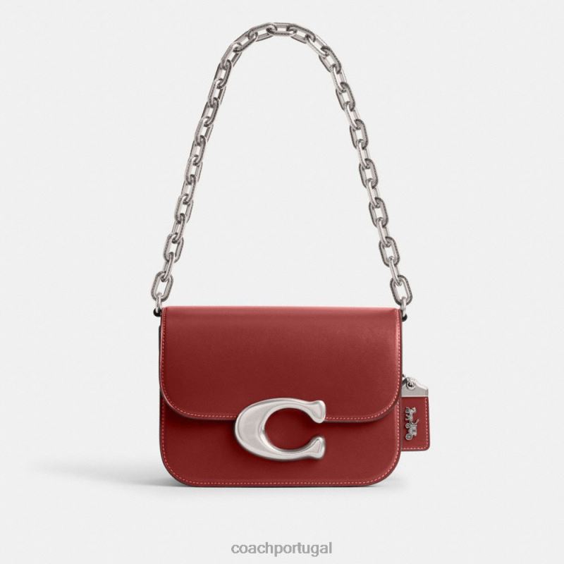 Coach mulheres bolsa ídolo lh/esmalte vermelho 6B20P51