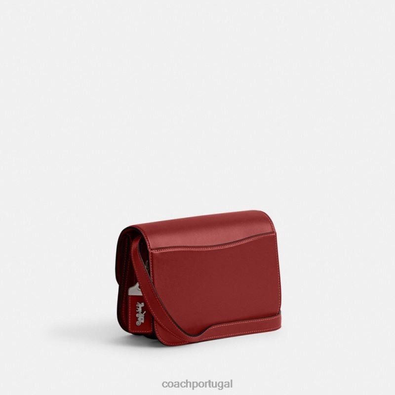Coach mulheres bolsa ídolo lh/esmalte vermelho 6B20P51