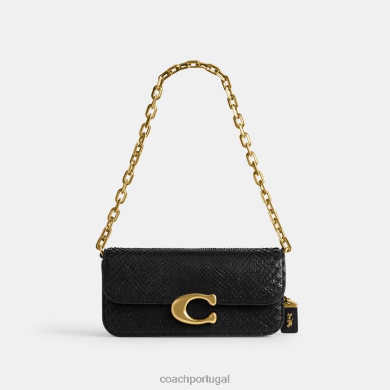 Coach mulheres bolsa idol 23 em python b4/preto 6B20P43