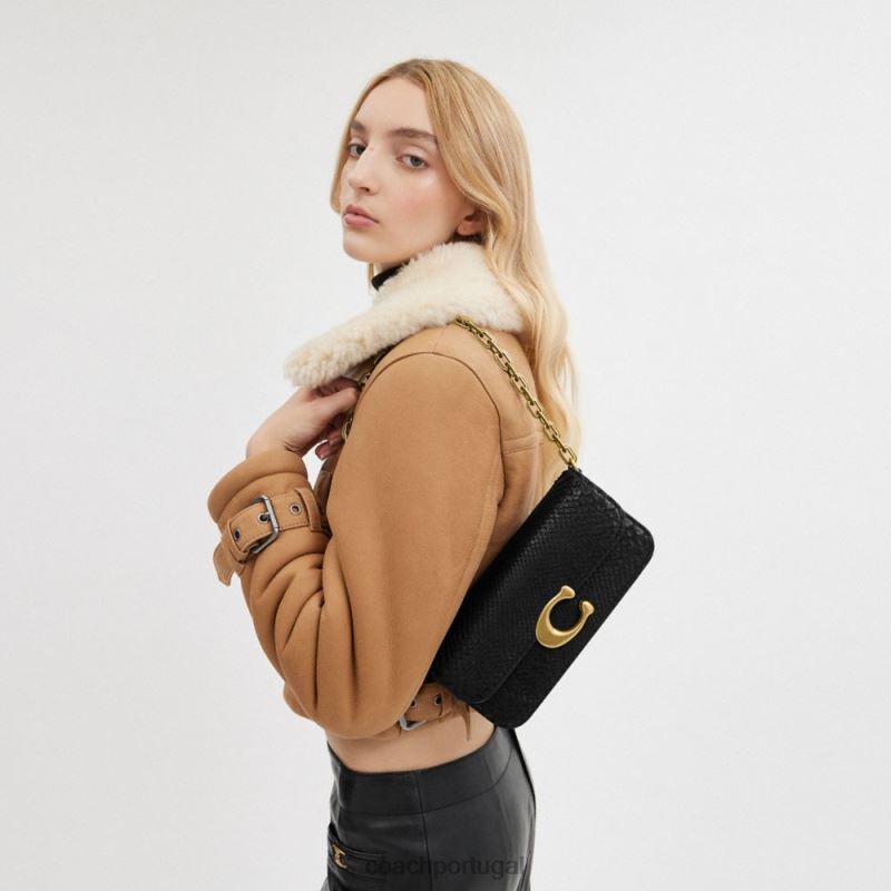 Coach mulheres bolsa idol 23 em python b4/preto 6B20P43