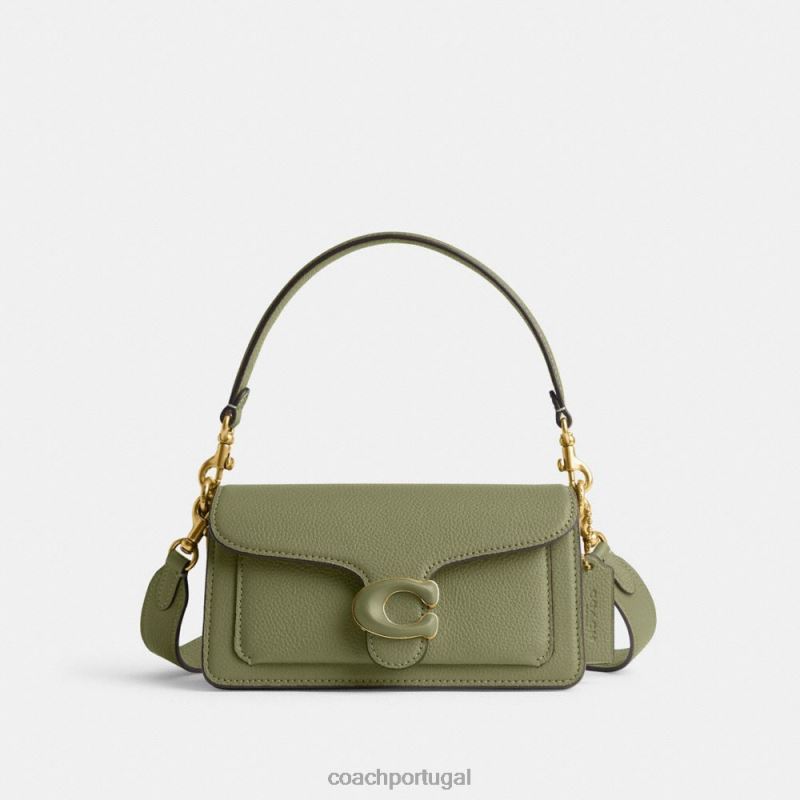 Coach mulheres bolsa de ombro malhada 20 b4/musgo 6B20P107