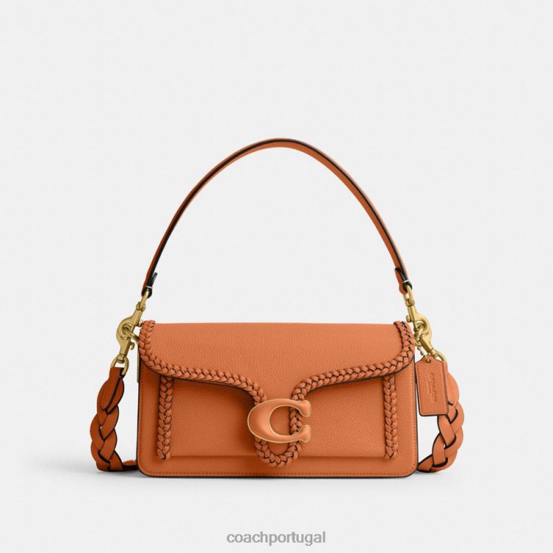 Coach mulheres bolsa de ombro malhada 26 b4/laranja desbotado 6B20P150