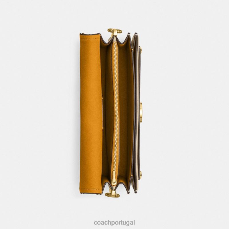 Coach mulheres bolsa de ombro malhada 26 b4/marfim 6B20P149