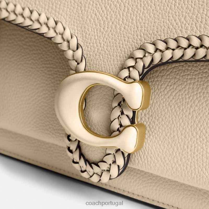 Coach mulheres bolsa de ombro malhada 26 b4/marfim 6B20P149