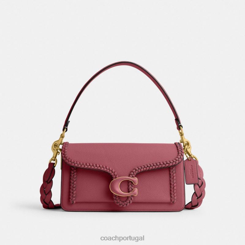 Coach mulheres bolsa de ombro malhada 26 b4/vermelho 6B20P151