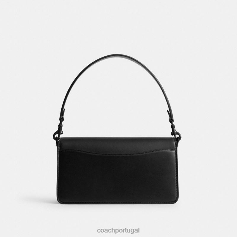 Coach mulheres bolsa de ombro malhada 26 mw/preto 6B20P100