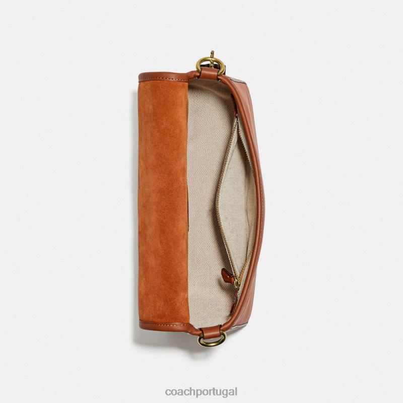 Coach mulheres bolsa de ombro malhada macia b4/canyon multi 6B20P119